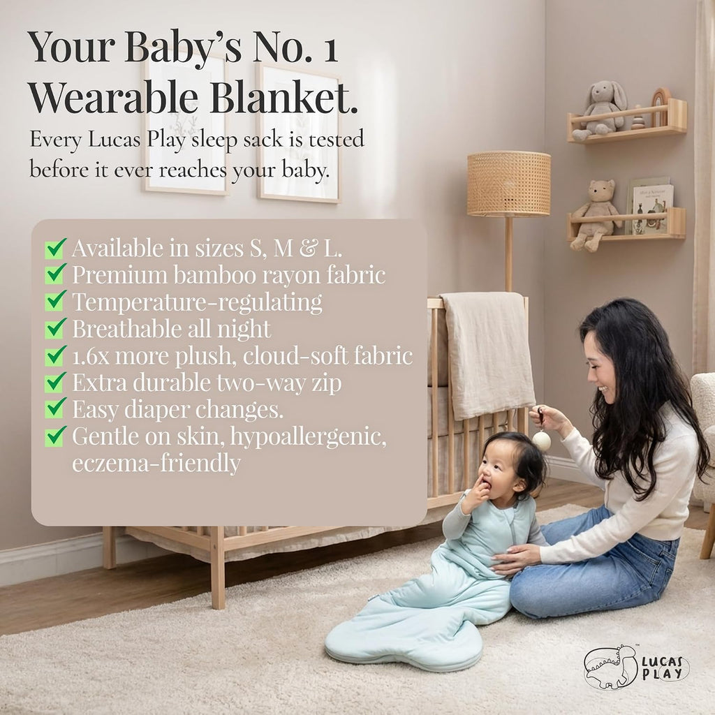 The Signature Bamboo Baby Sleep Sack | Wearable Blanket, TOG 1.0 OEKO-TEX Certified
