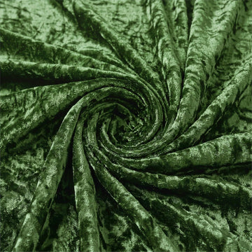 Crushed Velvet Fabric, 2 Way Stretch, 63 Inch x 2 Yards, Olive Green