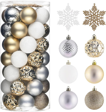 Christmas Tree Decorations Ball Ornaments 2 Inches - Set of 50