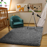 4x6 Grey Shag Area Rug, Fluffy Soft Non-Slip Plush Carpet for Living Room Bedroom Kids Dorm