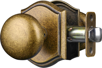 Vintage Antique Brass Passage Door Knob Interior, Zinc Alloy