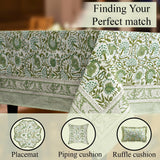 CPC Tablecloth 100% Cotton 60x60 Inch Indian Block Print Square Table Cover, Table Cloth for Wedding