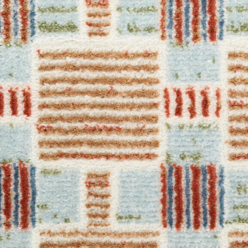 Home Nordic Rust Multicolor Area Rug - Easy Clean, Non Shedding, Bed Room, Living Room, Dining Room, Kitchen