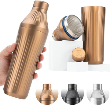 Diamond Edition Hybrid Cocktail Shaker Set, Brushed Copper, 28 oz - Set of 28