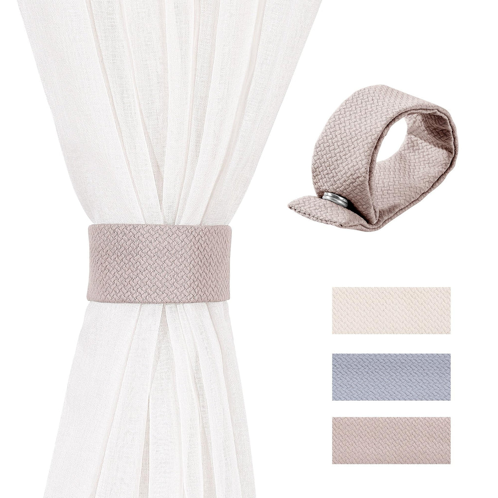 Magnetic Curtain Tiebacks 2 Pack, Perfect for Thin, Short Drapes, Not for Heavy or Long Fabrics, Holdbacks, Pull