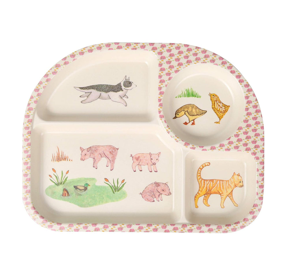 Toddler Baby Plates and Bowls Set, 7Pcs Kids Plate Dinnerware Set