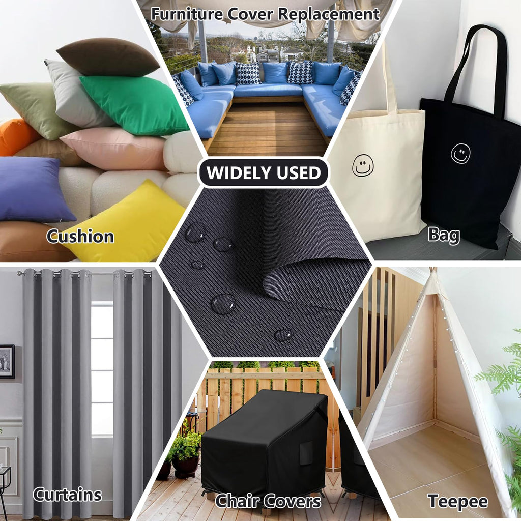 Waterproof Canvas Fabric by the Yard, 600D Outdoor Chair Upholstery Fabric