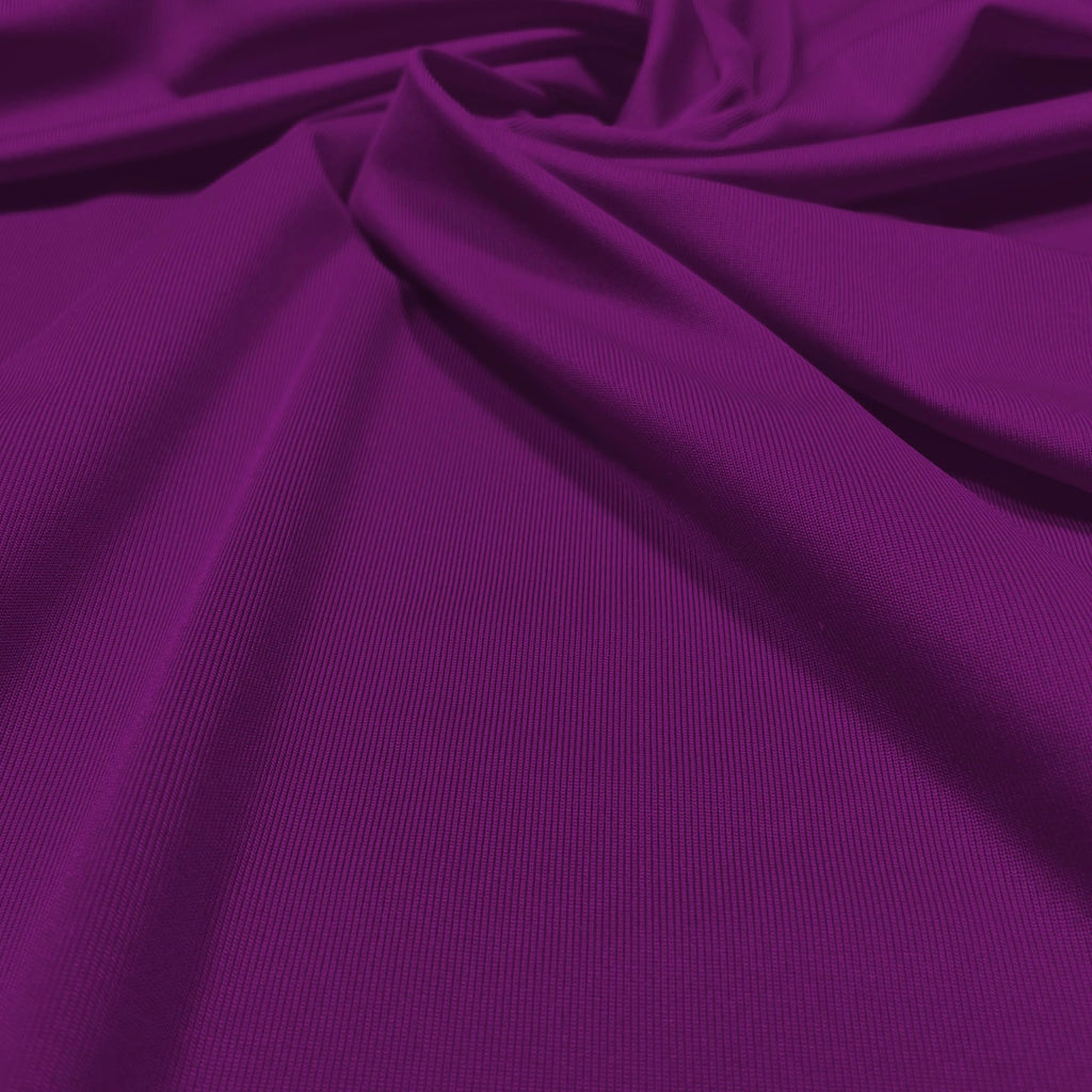 Moisture Wicking Single Jersey Knitted Fabric, Polyester and Spandex, Plum Purple, 60" Wide, for Clothing, Crafts