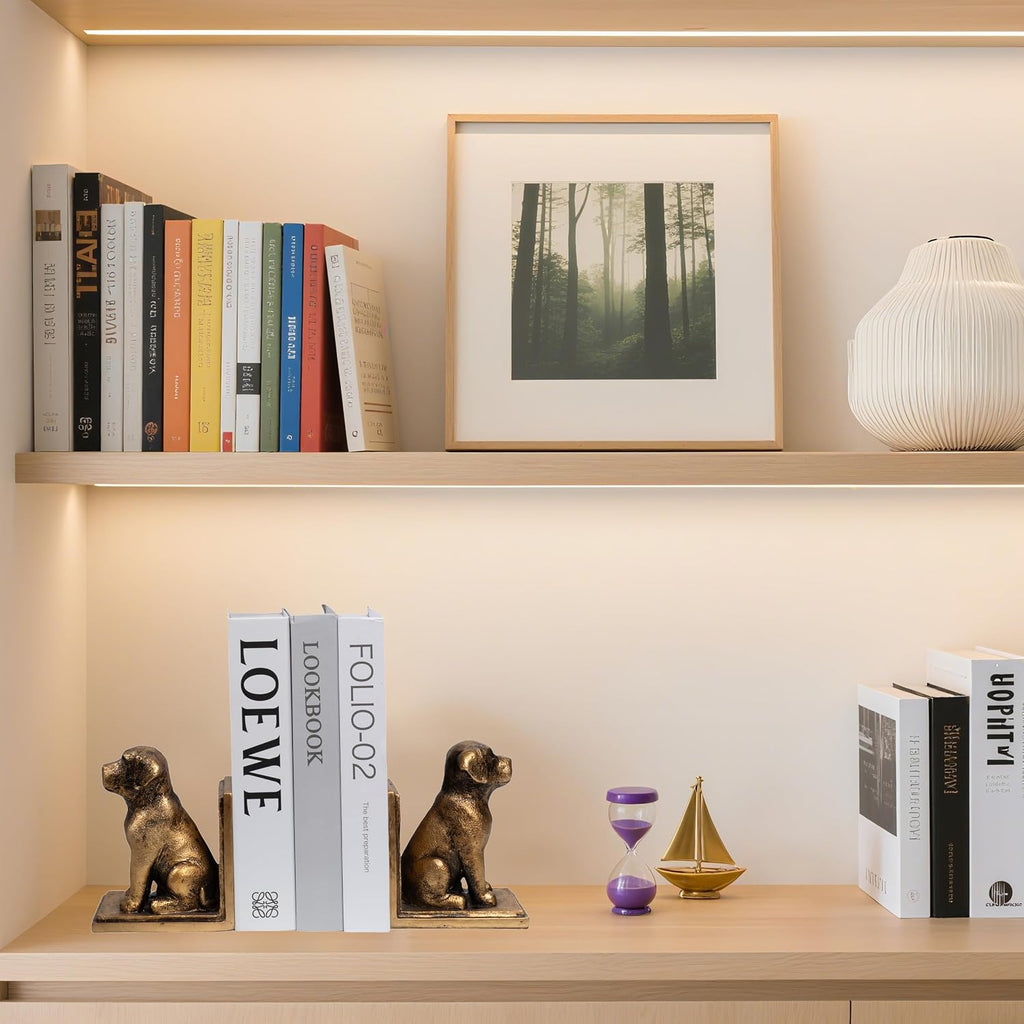 Ends for Shelves to Hold Books Heavy Duty,Decorative Bookend | for Bookshelf Décor,Cute Animal Dog Book Stopper