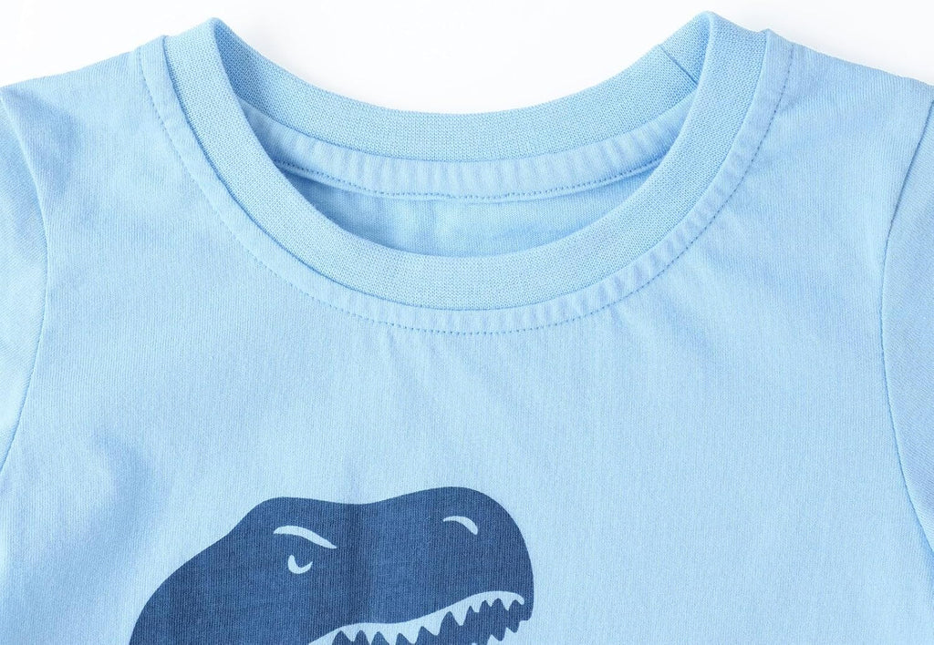 Toddler Boy Summer Outfit Set 2 Piece Short Sleeve T Shirt and Short Soft Breathable Cotton Clothing Sets
