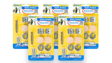 Slipfix Railbolt, Stair Handrail Post-to-Post, 5 x 2-Pack, 13.810