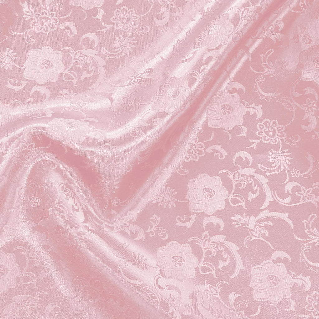2 Yard Light Pink Satin Fabric 60" Wide for DIY Crafts