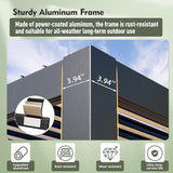 10'x12' Louvered Pergola, Outdoor Pergola with 2 Independent - Image 4