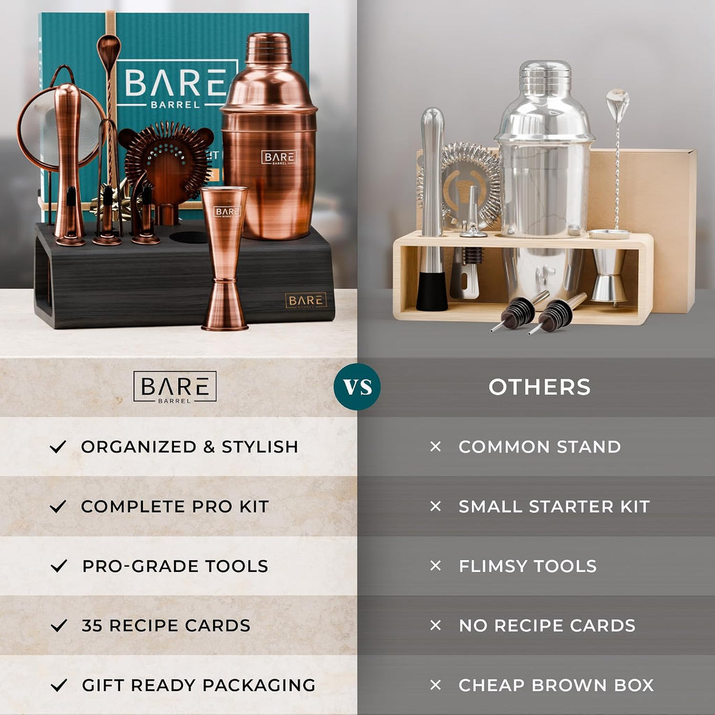 Mixology Bartender Kit Bar Set | 14-Piece Cocktail Shaker Set | Martini Barware Mixing Tools Bartending | Incl. 35 - Set of 14