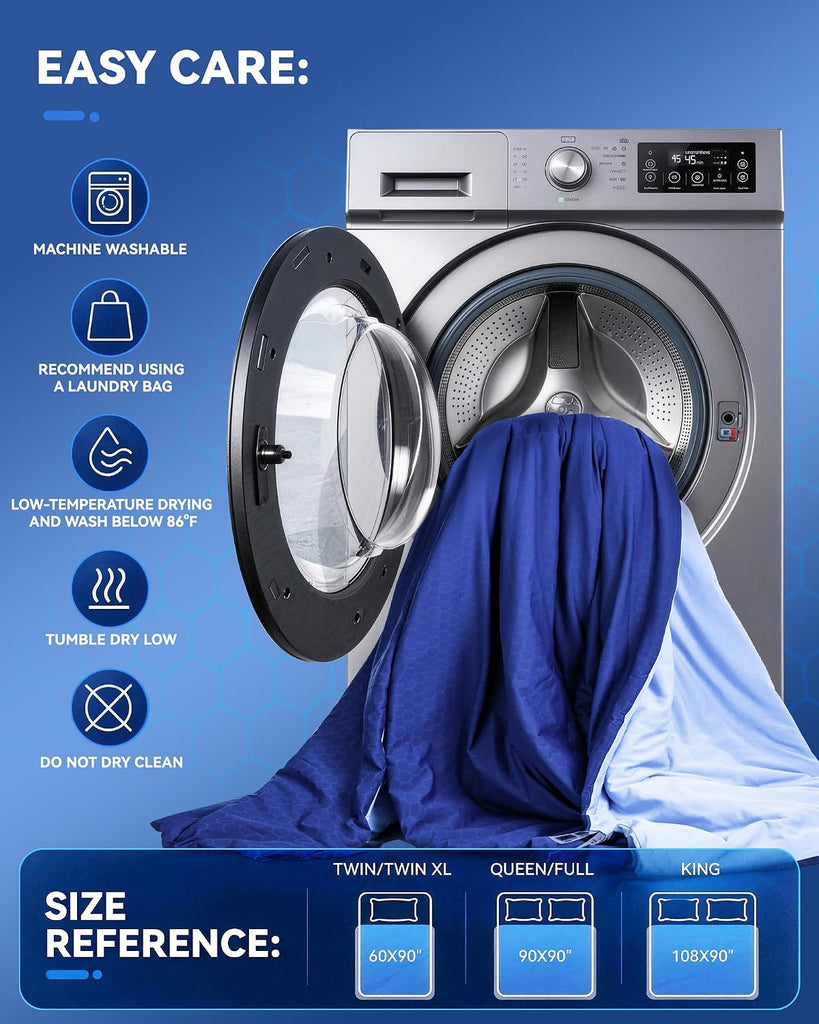 Cooling Blankets for Hot Sleepers PCM Technology Cold Comforter Q-Max >0.48 Summer Comforters Machine Washable Twin