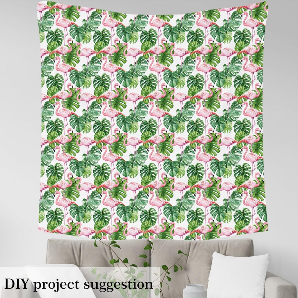 Flamingo Palm Tree Fabric by The Yard 5 Yards Soft