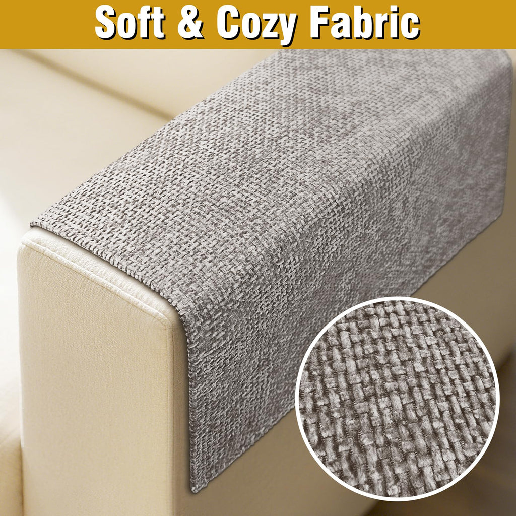 Couch Arm Covers, Sofa Arm Covers, Waterproof Armrest Cover for Sofa, Armchair, Loveseat, Non-Slip Recliner Arm