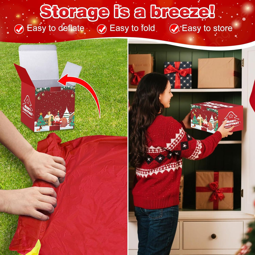 10FT Christmas Inflatable Gnomes and Santa Arch Outdoor Decoration