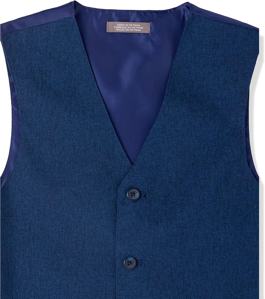 Boys' piece Formal Suit Set, Vest, Pants, Collared Dress Shirt, and Tie