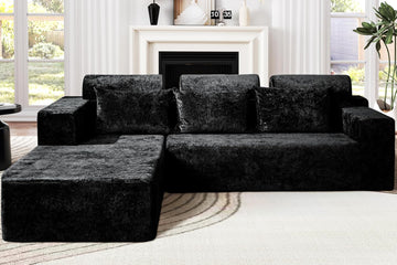 Homguava Modular Sectional Couches for Living Room,105" Cloud Couch with L-Shape Chaise,Comfy Sofa Living Room Couch