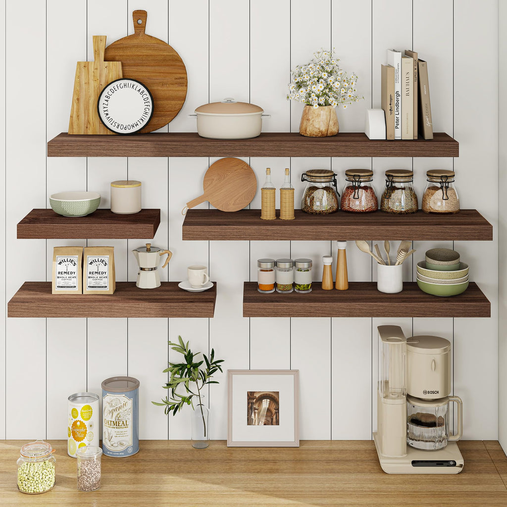 16 Inch Floating Shelves for Wall, 9.3Inch Deep Floating Shelf, Extra Deeper & Thicker Wall Mounted Storage Shelf