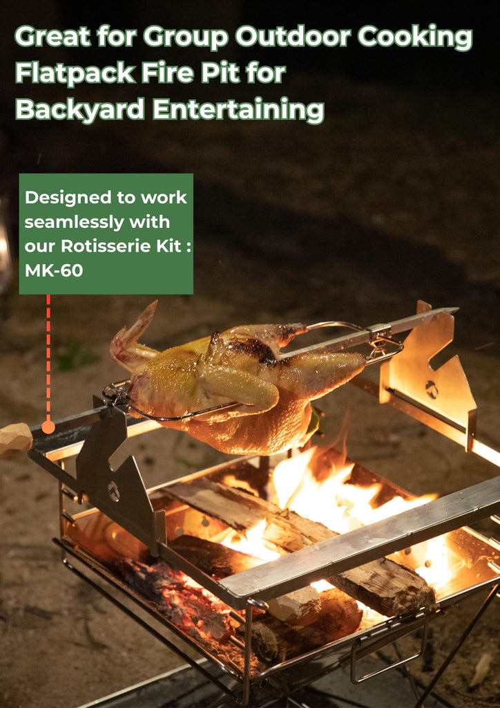Extra Large Portable Fire Pit Grill Wood Burning