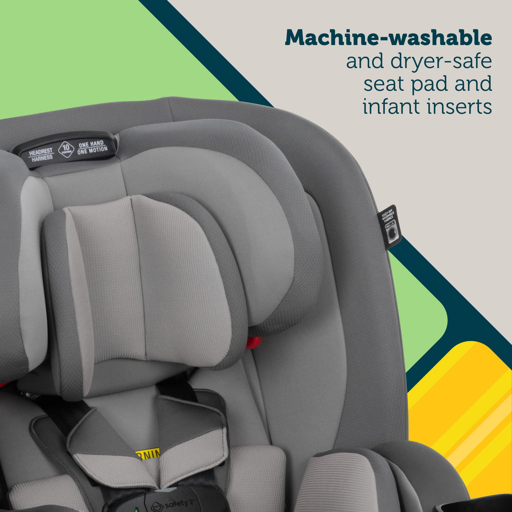 Safety 1st EverSlim 4-in-1 Convertible Car Seat, SecureTech Chest Clip, Ultra-Slim, 4-Mode Infant to Booster, Baby