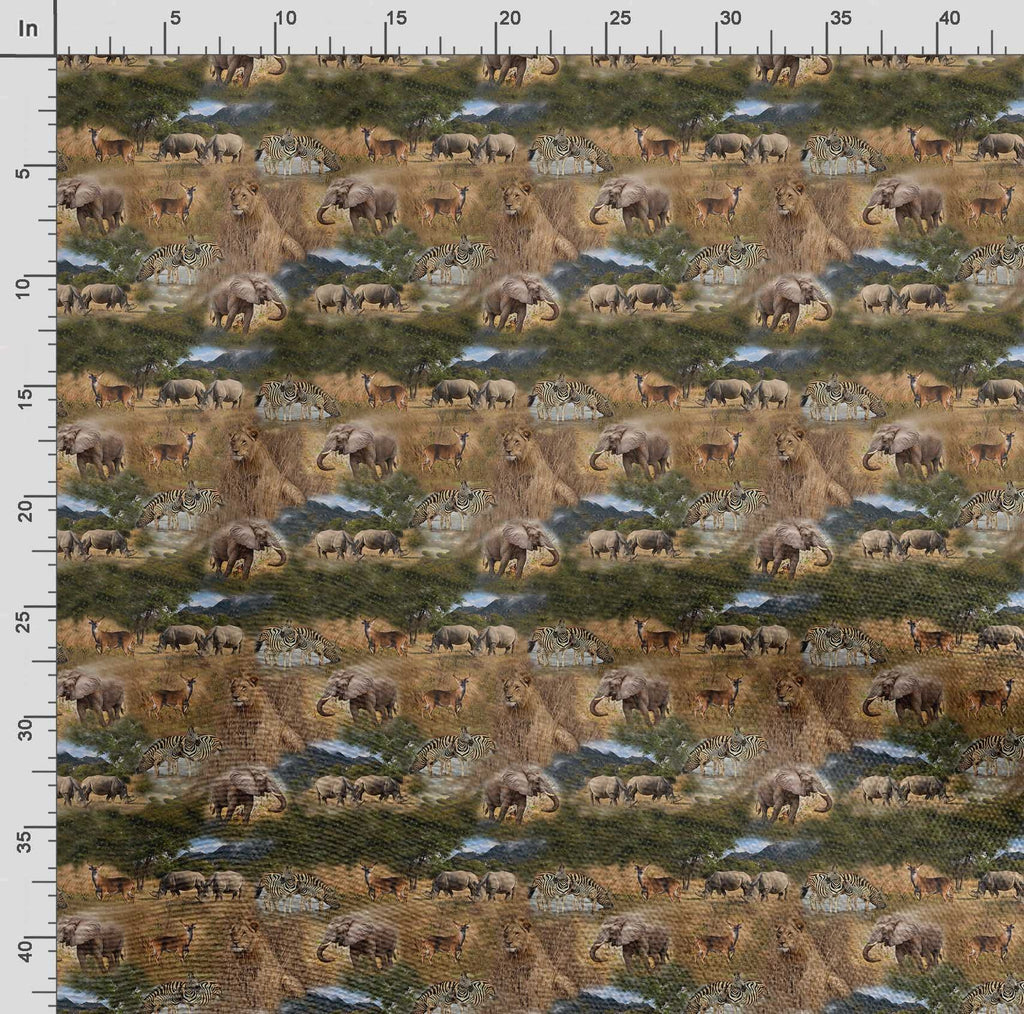Silk Fabric Animals Print Fabric by Yard 42 Inch Wide