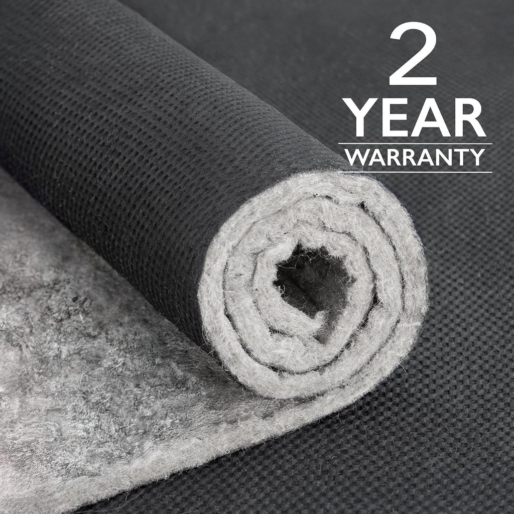 Dual Surface - 8'x10' - 3/8" Thick - Felt + Rubber - Enhanced Non-Slip Rug Pad - Adds Comfort and Protection - Set of 80