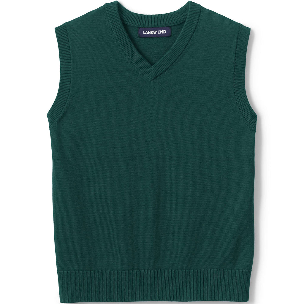Kids Cotton Modal Fine Gauge Sweater Vest X-Large Evergreen