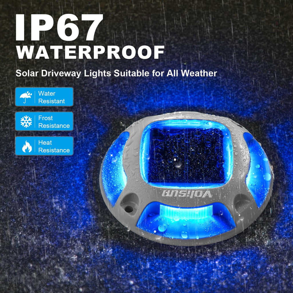 Solar Driveway Marker Lights Dock Marine Led Deck Outdoor 12 Pack