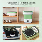 Portable Washing Machine - 16L Mini Foldable Washer with Spin Basket, Deep Cleaning for Small Clothes & 3 Cleaning