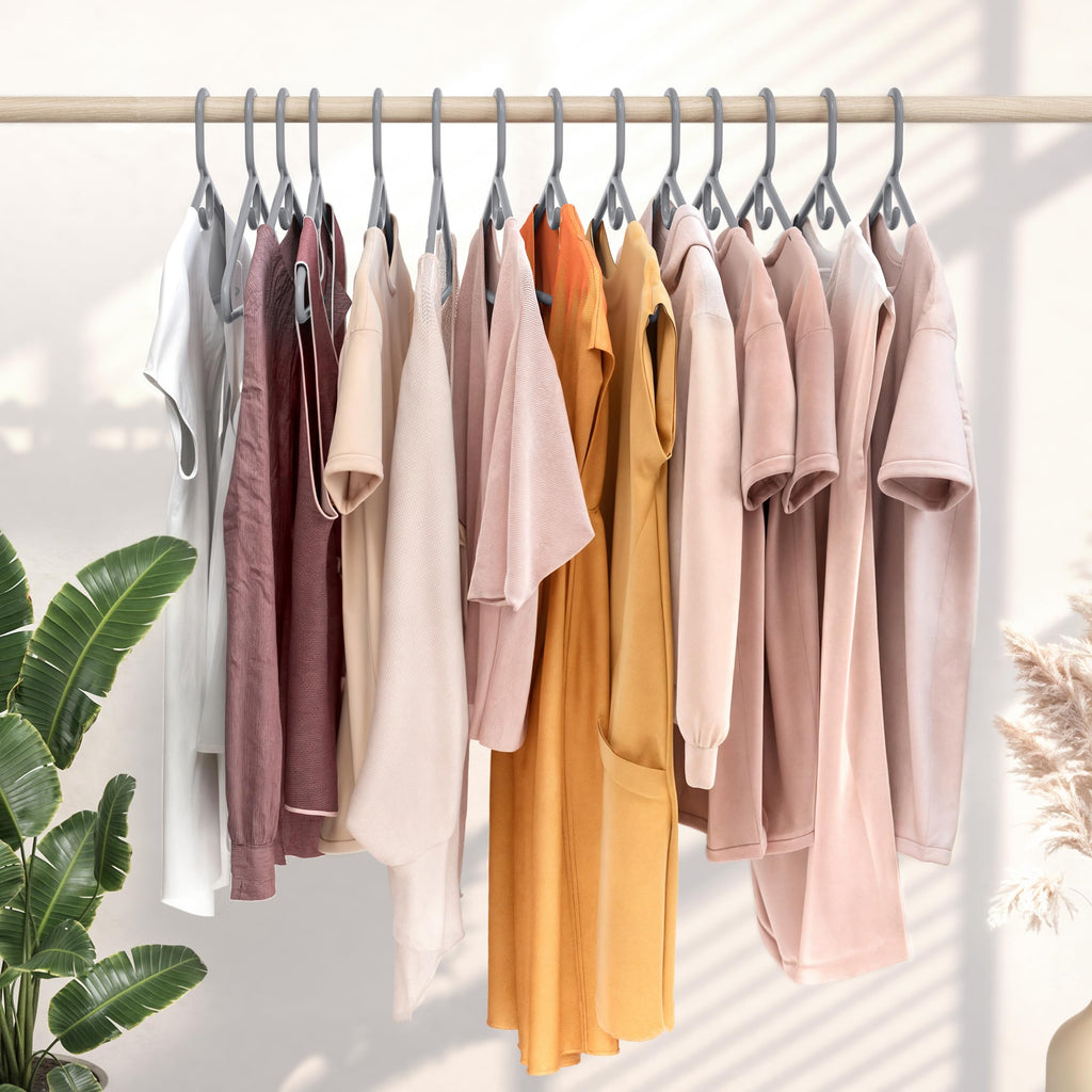 Thick Heavy Duty Hangers - Grey Plastic Clothes Hangers 38 Pack - Great for Coat Hanger, Jackets Jeans & Suit Hanger
