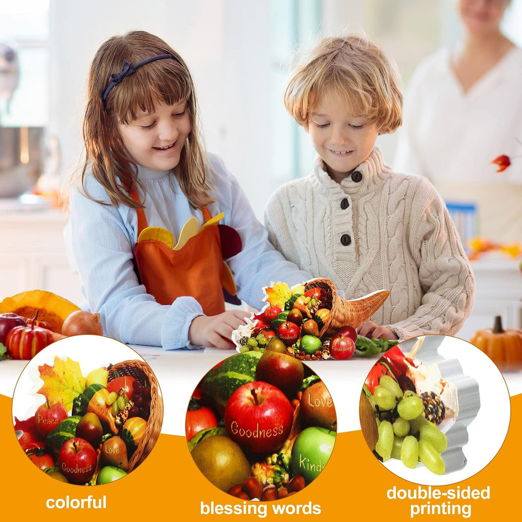 Thanksgiving Cornucopia Centerpiece Fall Table Decor with Fruits