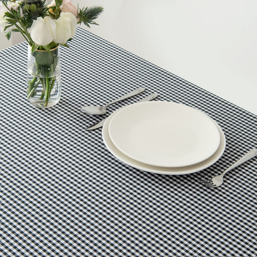 Checkered Square Tablecloth Stain Resistant Waterproof and Wrinkle Resistant Washable Heavy Weight Soft Table Cloth