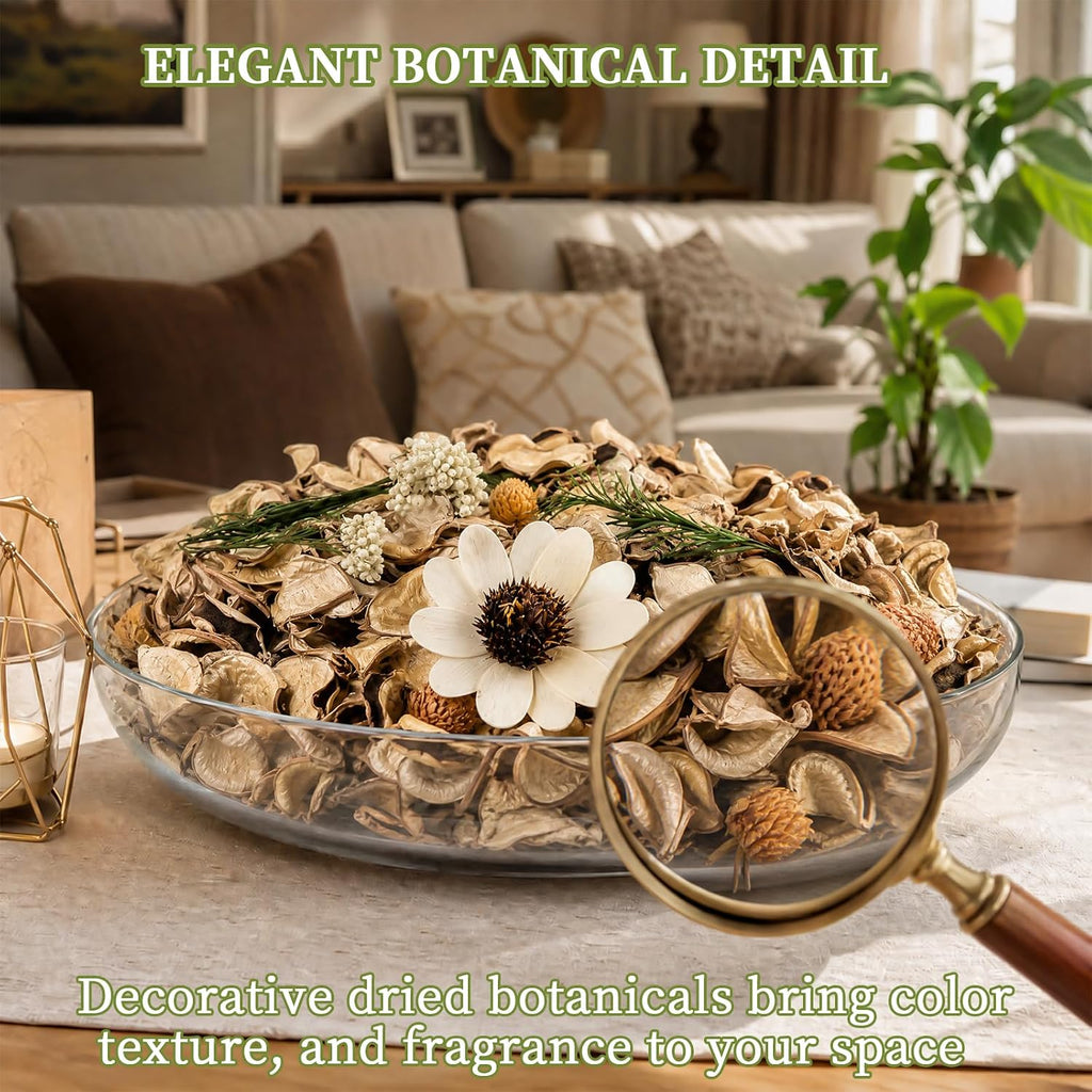 Potpourri Bowl Filler, Jasmine Scent Potpourri Bag with Essential Oil - Set of 2