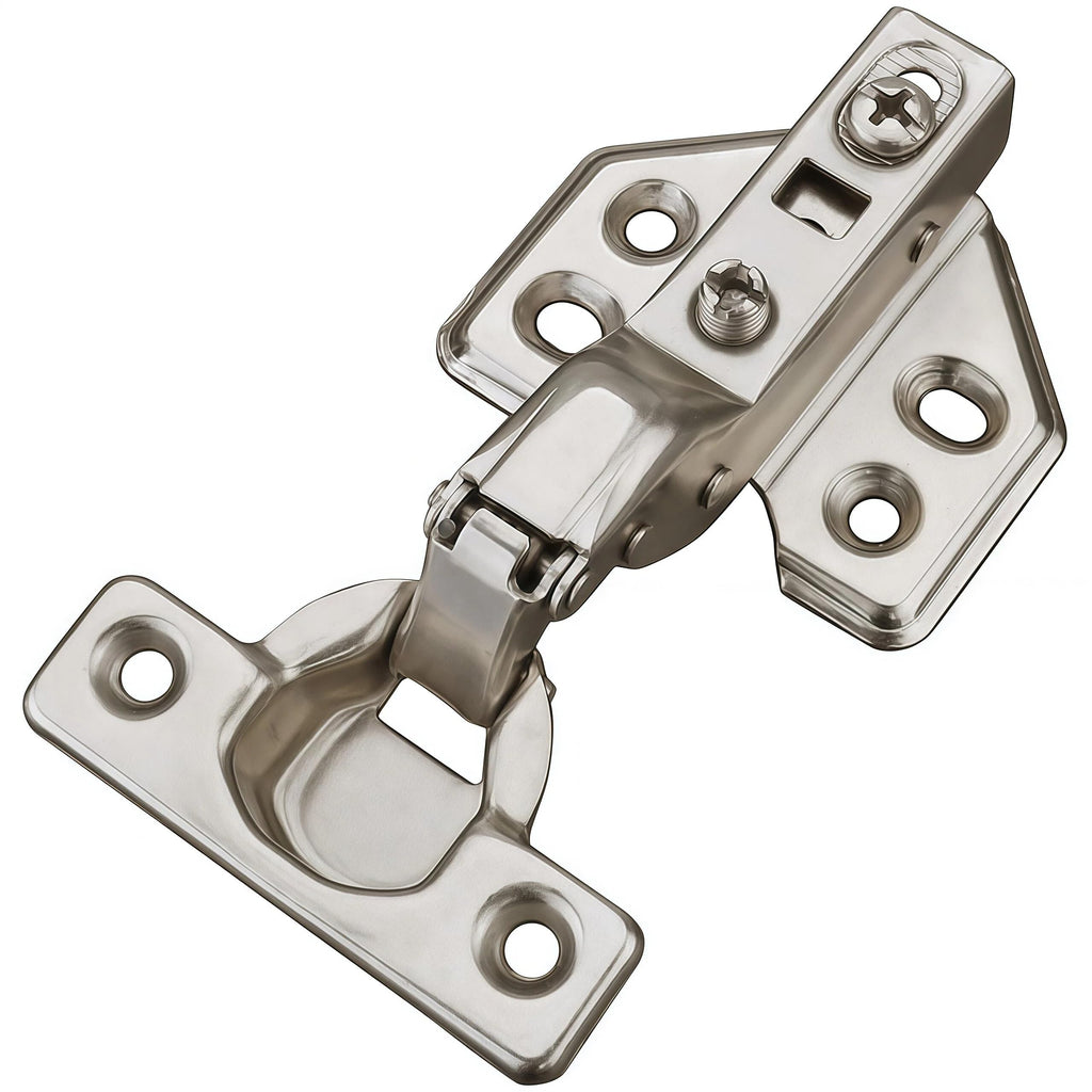 2 Pack 26mm Mini Cup Hinge for Cabinet, Inset, Soft Close Cabinet Door Hinge for Thin Door, Nickel Plated