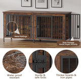 Dog Crate Furniture for 1 or 2 Dogs, Heavy Duty Single/Double Dog Crates for Small/Medium/Large Dogs