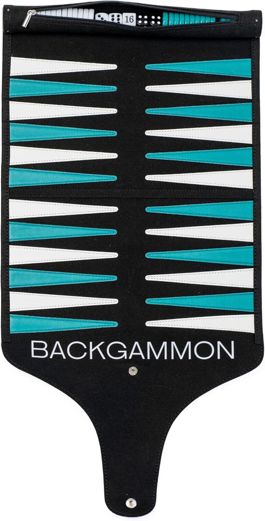 Travel Backgammon Game | Lightweight Roll-up Backgammon Set | Travel Backgammon Sets for Adults | Portable