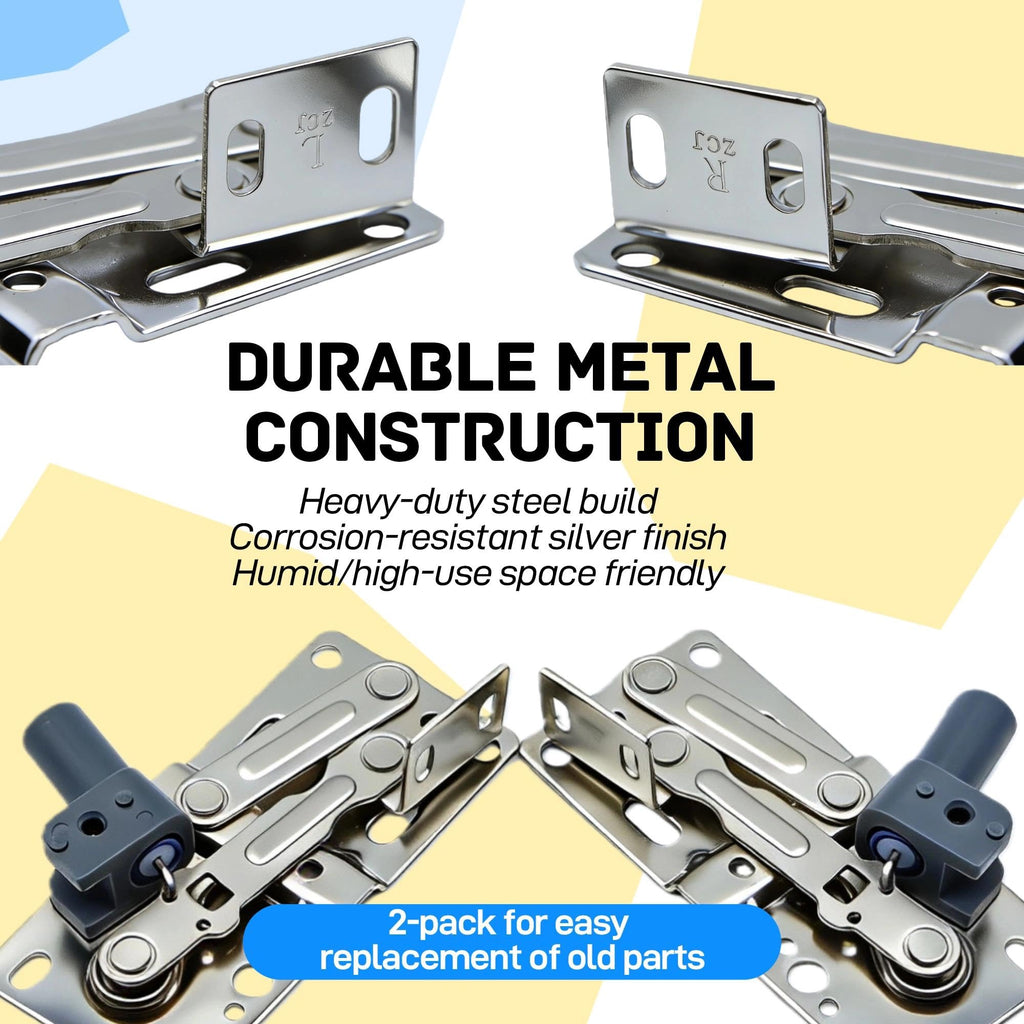 Soft-Close Pivot Hinges 2-Pack, Silent Tip Out Tray & Cabinet Hinges, Heavy-Duty Self-Closing /Bathroom