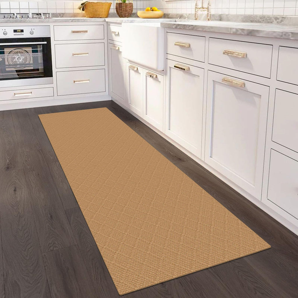 Washable Runner Rug, 2x6 Ft, Warm Tan