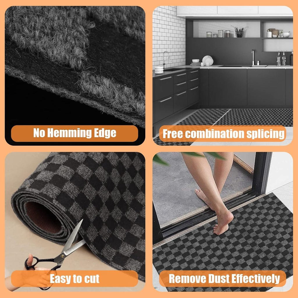 Hallway Runner Rug with Rubber Backing, Laundry Room Rug Non Slip, Washable Outdoor Indoor Rug Carpet Runner
