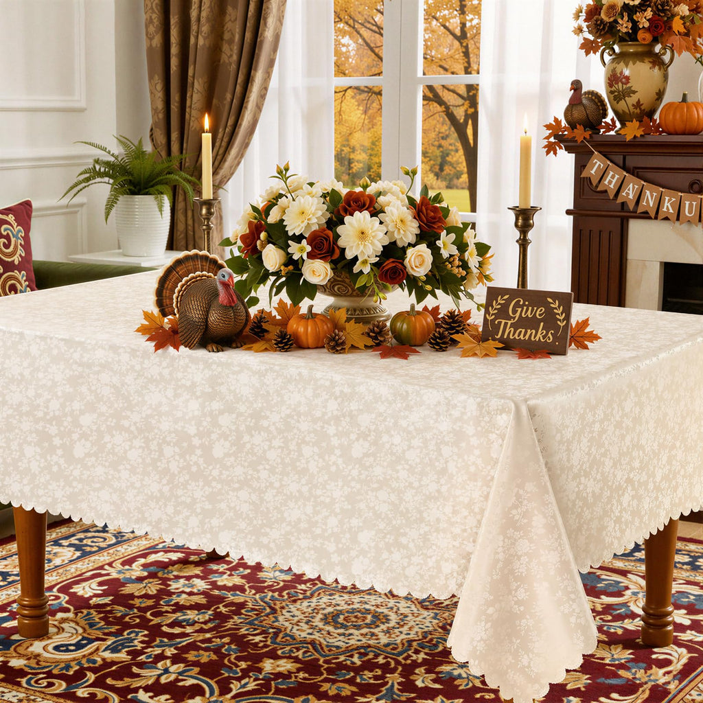 Rectangle Waterproof Heavy Duty Vinyl Tablecloths, 60 x 102 Inch