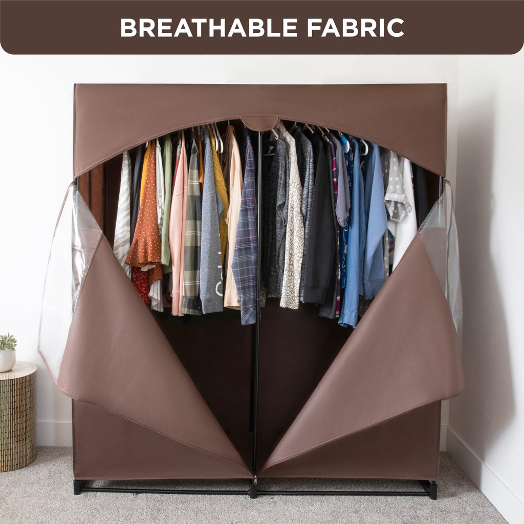 Portable Wardrobe Closet, 65 LBs Large Capacity