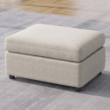 Rectangular Storage Ottoman 33.85 Inch Storage Bench, Velvet Footrest Stools Oversized Single Sofa , Broad Seater