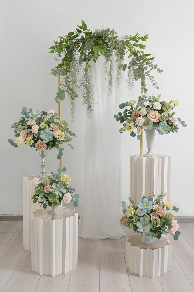 Artificial Flower Combo Fake Peony Rose Silk Flowers for DIY Wedding Bridal Bouquet Centerpieces Arrangements Party