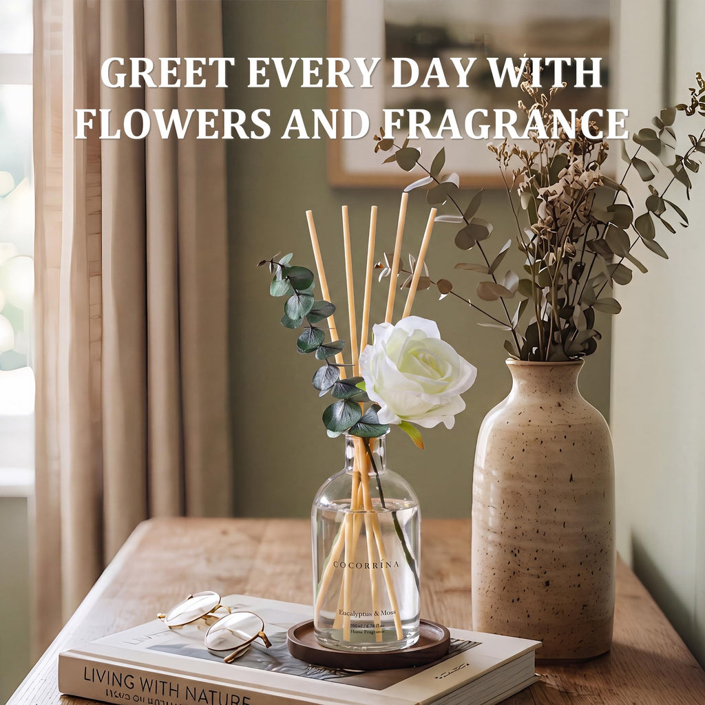 Reed Diffuser Eucalyptus Moss 6.76 fl oz Home Bathroom Fragrance