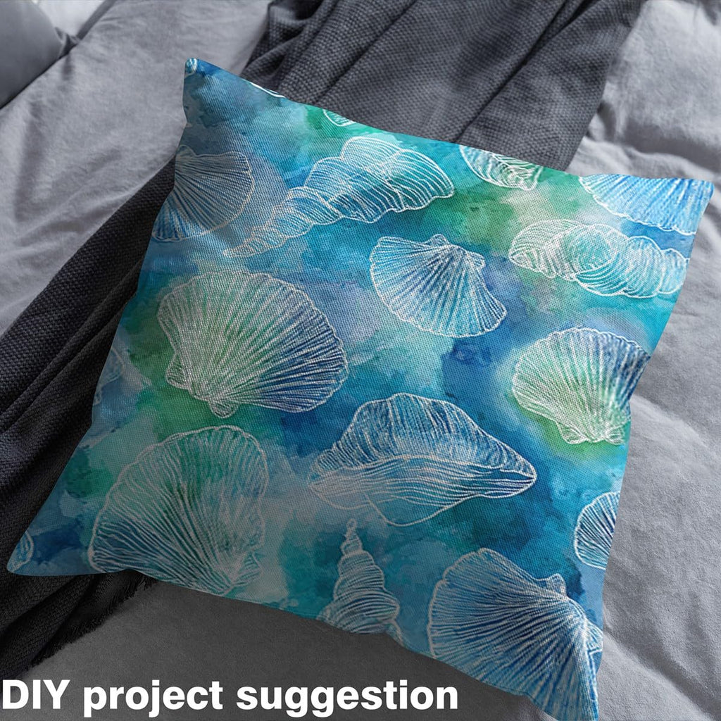 Ocean Shells Upholstery Fabric Soft 2 Yards