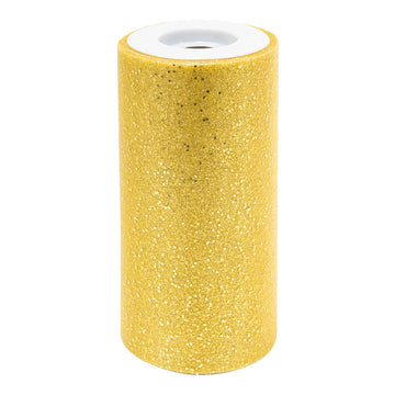 Sparkle Organza Fabric Roll 6in x 25 Yards for Weddings Decoration and Crafting Gifts (Gold)