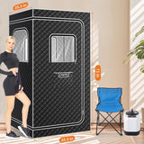 GarveeHome Sauna Box,Portable Sauna for Home with 4L 1500W Steamer,Portable Steam Sauna Tent with 600D